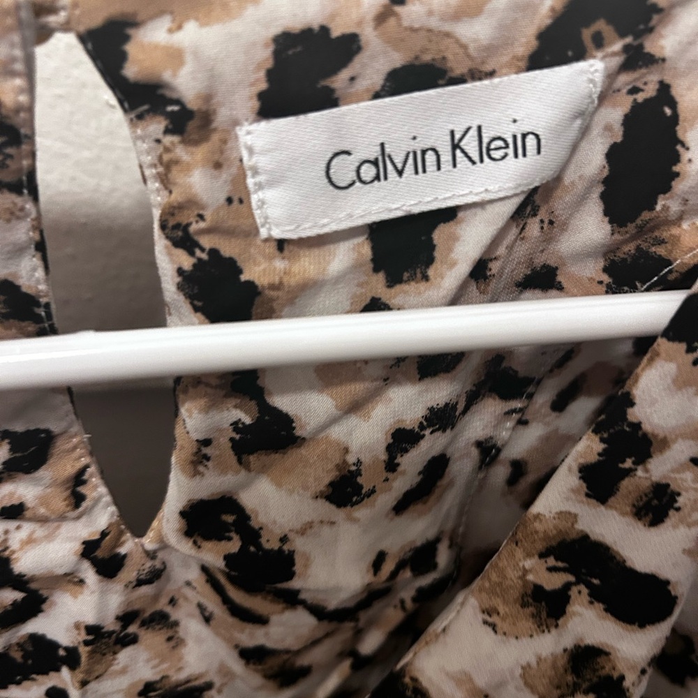 Calvin Klein Animal Print Women's Blouse - Picture 3 of 5